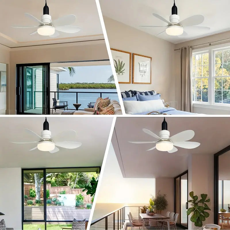 ABANICO TIPO BOMBILLO - FLOWER FAN LIGHT CEILIN
