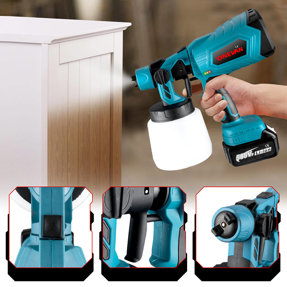PISTOLA DE PINTURA CORDLESS 2 BATERIAS 48V AM-411