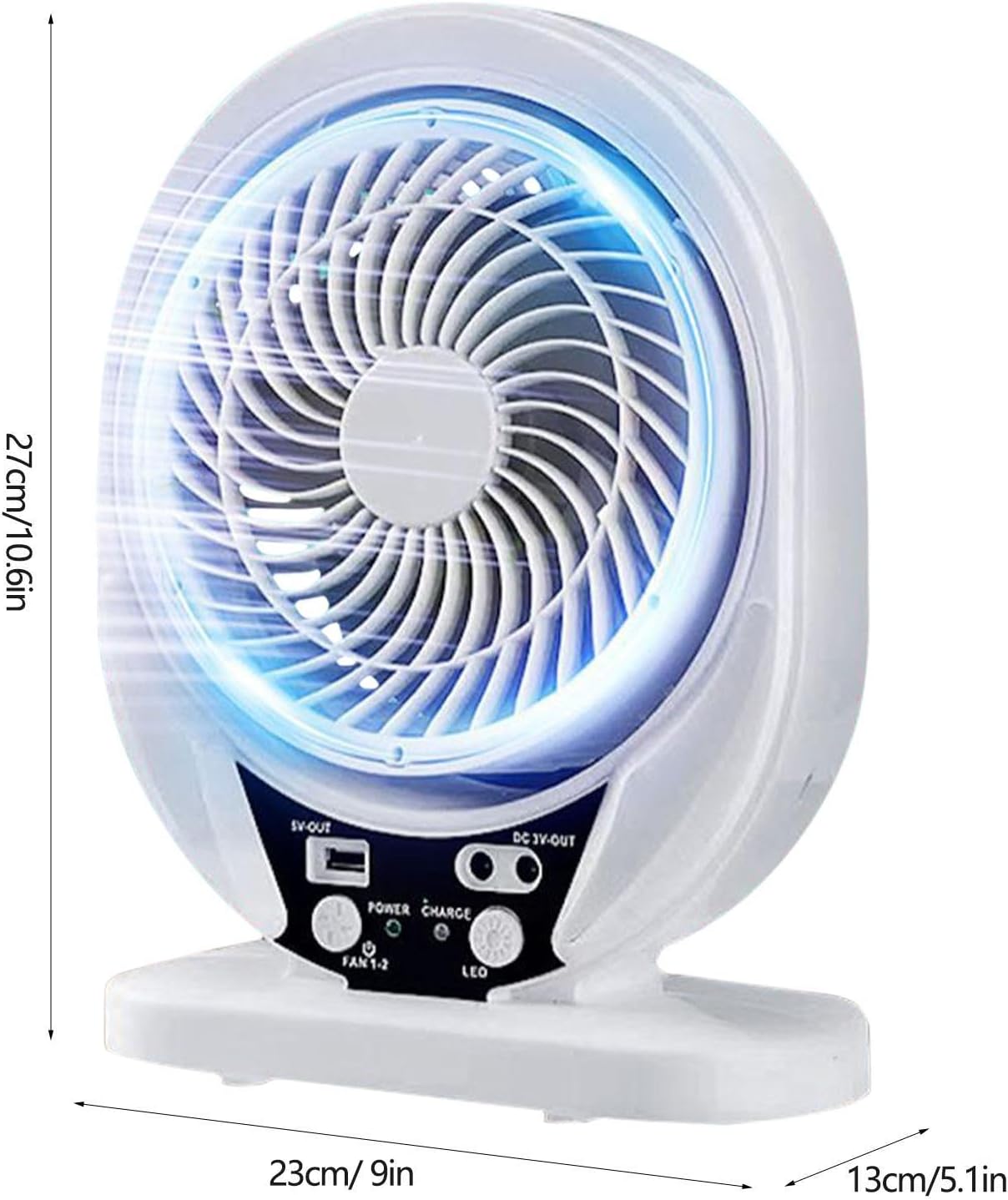 Abanico Solar Recargable Portatil