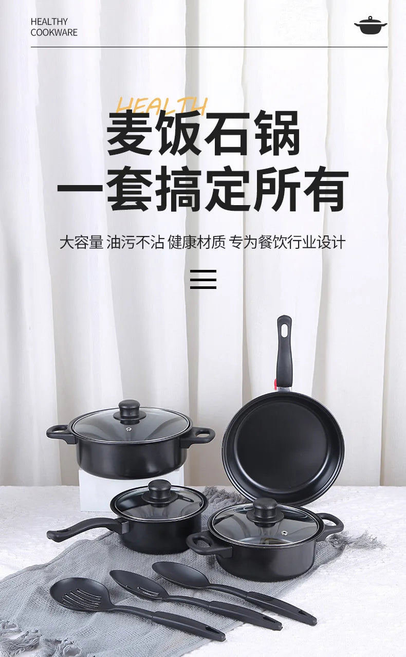 SET DE OLLAS Y JUEGO DE UTENCILIOS DE COCINA 13PZ