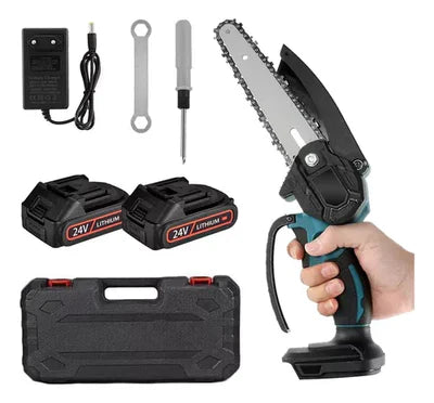 MINI MOTOSIERRA DE MANO INALAMBRICA 2 BATERIAS 48V Y 48V