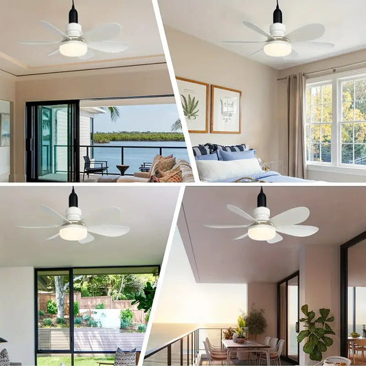 ABANICO TIPO BOMBILLO - FLOWER FAN LIGHT CEILIN
