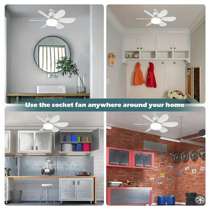 ABANICO TIPO BOMBILLO - FLOWER FAN LIGHT CEILIN